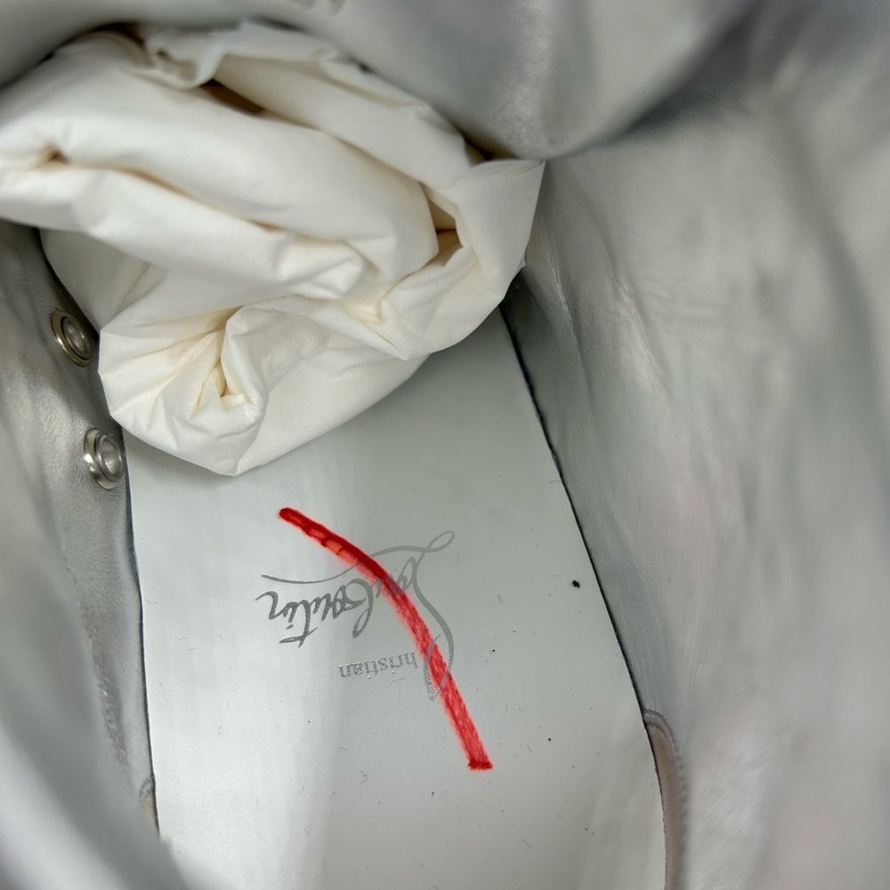 Men’s Christian Louboutin  spiked  high top sneakers size 41 made in Italy - Picture 8 of 12